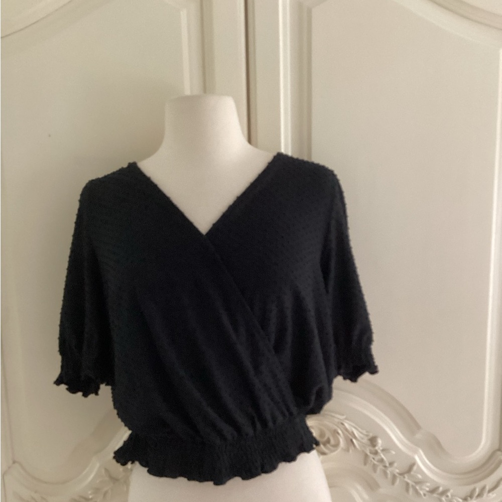 Texture and thread wrap blouse